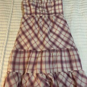 American Eagle Outfitters Pink Plaid woman’s Dress